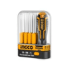 INGCO 9 Pcs interchangeable screwdriver set AKISD0901