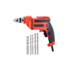 Heavy Duty 10 mm, 400 W & 4500 RPM Function Electric Drill Machine With 6 Pcs Drill Bits Heavy Duty 10 mm, 400 W & 4500 RPM Function Electric Drill Machine With 6 Pcs Drill Bits