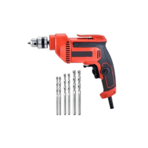 Heavy Duty 10 mm, 400 W & 4500 RPM Function Electric Drill Machine With 6 Pcs Drill Bits Heavy Duty 10 mm, 400 W & 4500 RPM Function Electric Drill Machine With 6 Pcs Drill Bits