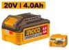 FBLI20021 INGCO 20V 4.0Ah Lithium-Ion Battery Pack of 1
