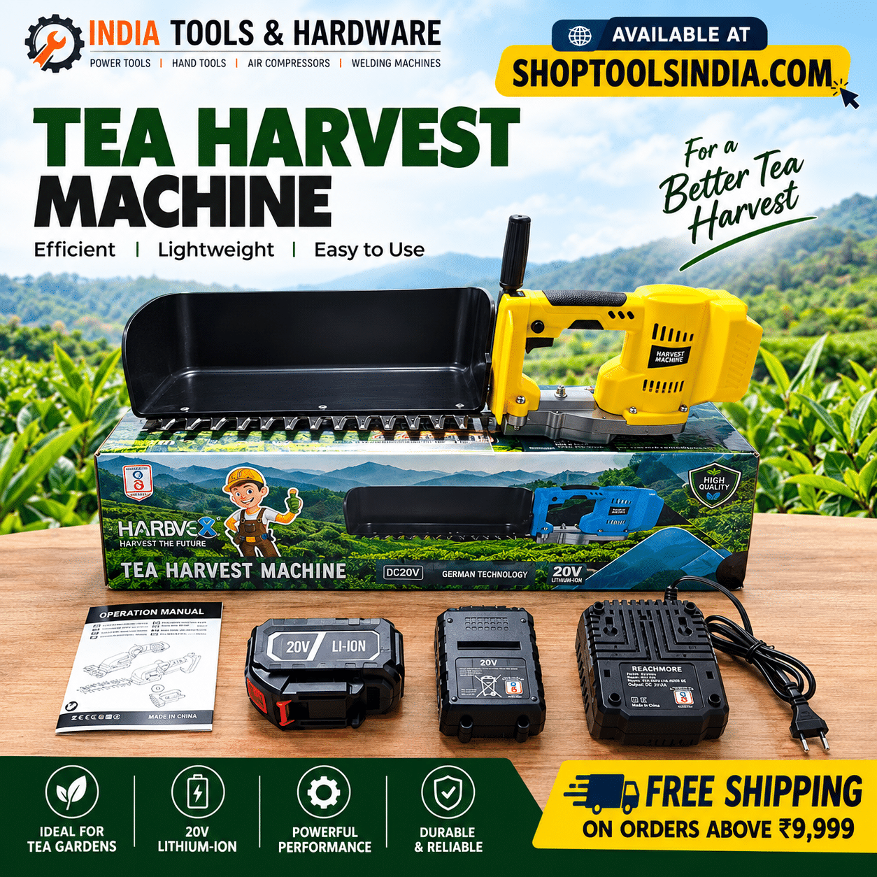 TEA HARVESTER MACHINE CORDLESS 🍃
